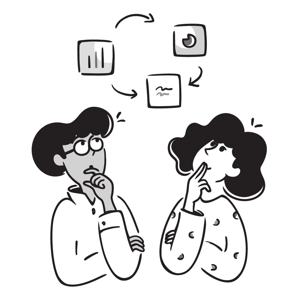 An illustration of teachers thinking